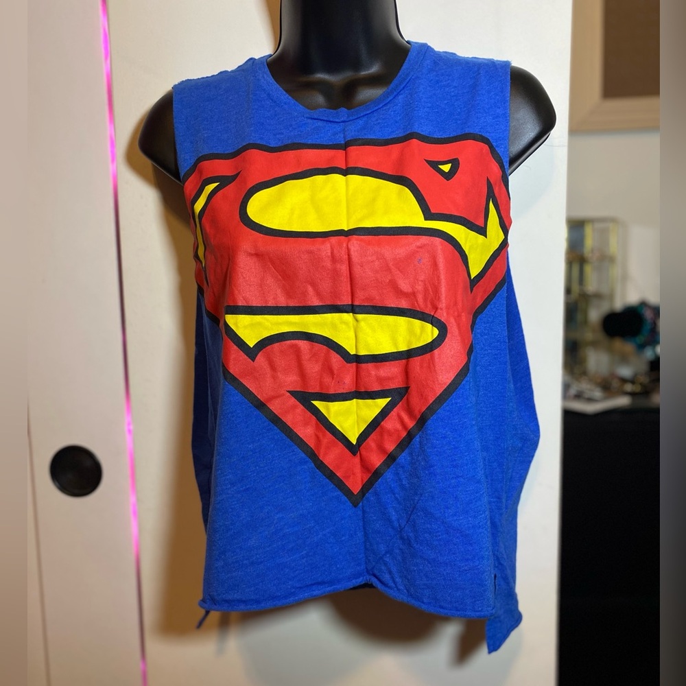 Superman Cut-Off Tank Large VGUC